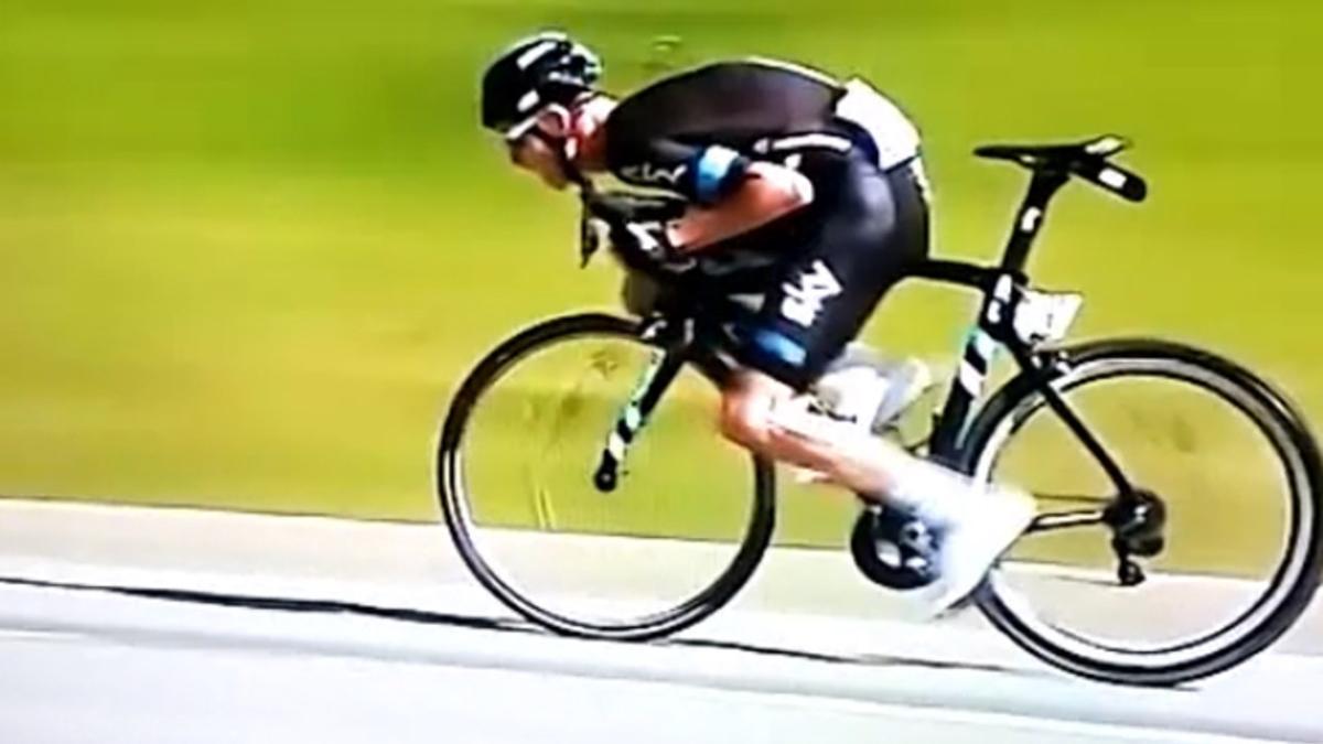 Froome, en pleno descenso