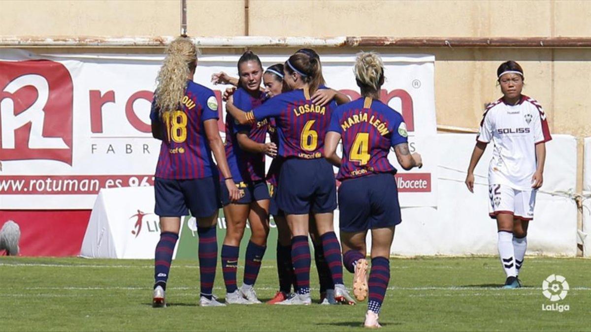 El Barça femenino sigue en su lucha particular con el Atlético por el liderato