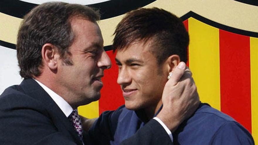 Rosell en la presentación de Neymar.