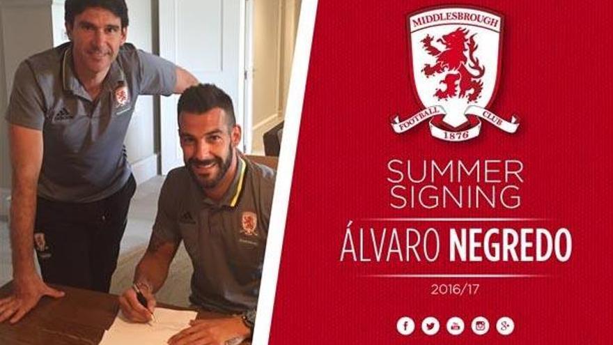 Negredo firma con Karanka.