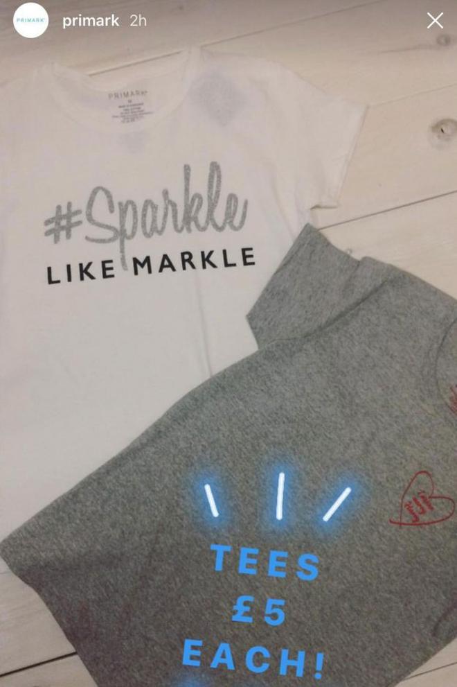 Camiseta de Primark #Sparkle Like Markle, en honor a Meghan Markle