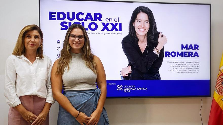 La pedagoga Mar Romera impartirá una charla sobre educación emocional en el Colegio Sagrada Familia de Elda