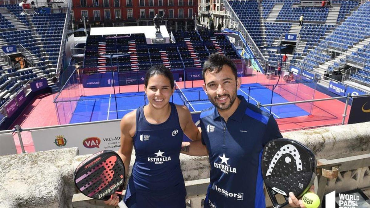 Delfi Brea y Sanyo Gutiérrez en la presentación del Valladolid Master