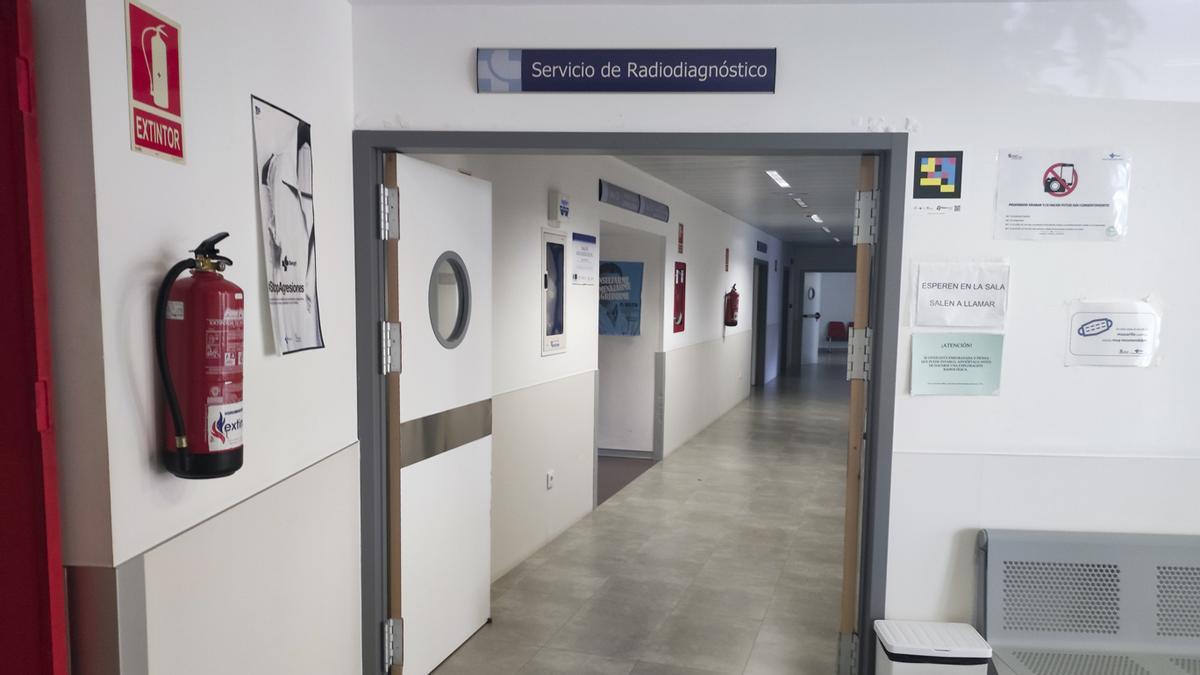 Zona de radiodiagnóstico en la que se encuentra emplazado el TAC en el Hospital de Benavente.