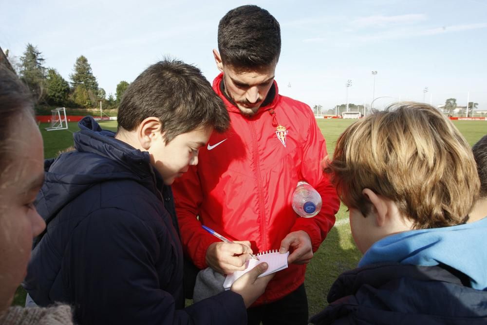 Entrenamiento del Sporting en el segundo día del año