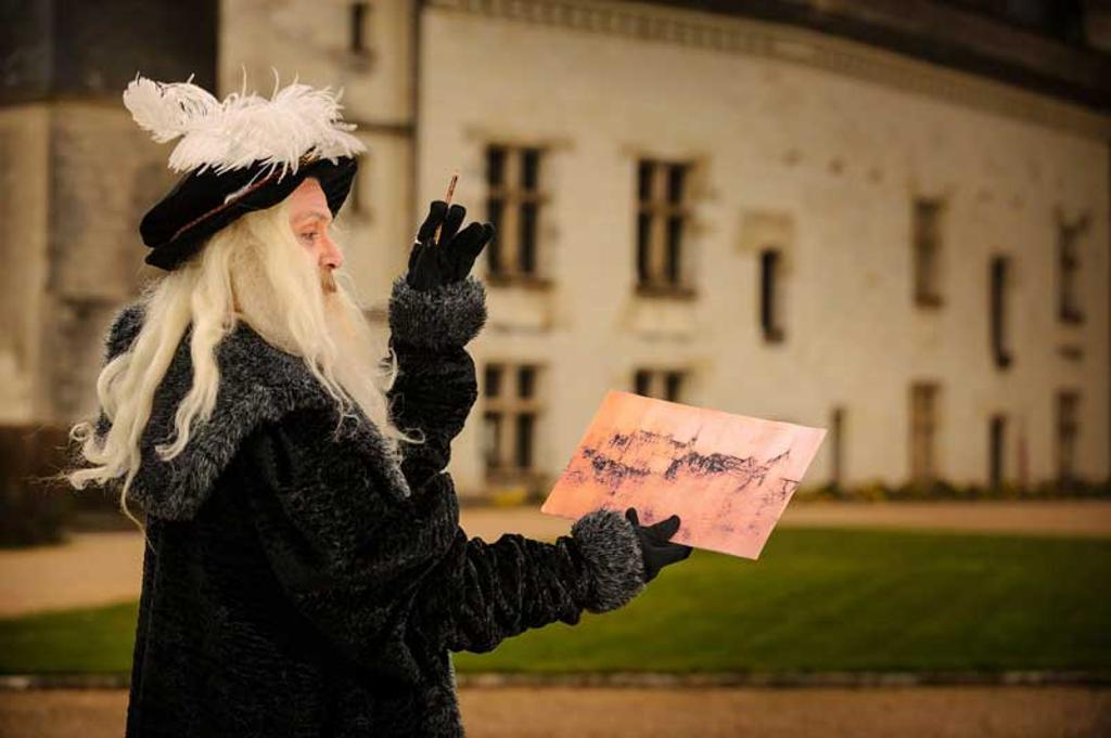 Recreación de Leonardo Da Vinci en el Castillo Real de Amboise