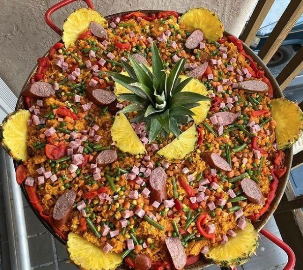 Paella versión hawaiana