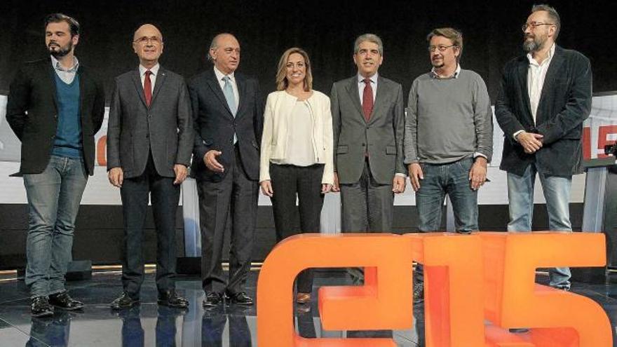 Gabriel Rufián, Josep Antoni Duran i Lleida, Jorge Fernández Díaz, Carme Chacón, Francesc Homs, Xavier Domènech i Juan Carlos Girauta