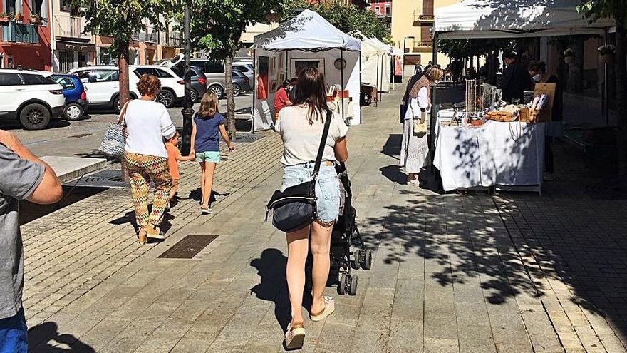 El mercat de Puigcerdà un diumenge d&#039;aquest juliol