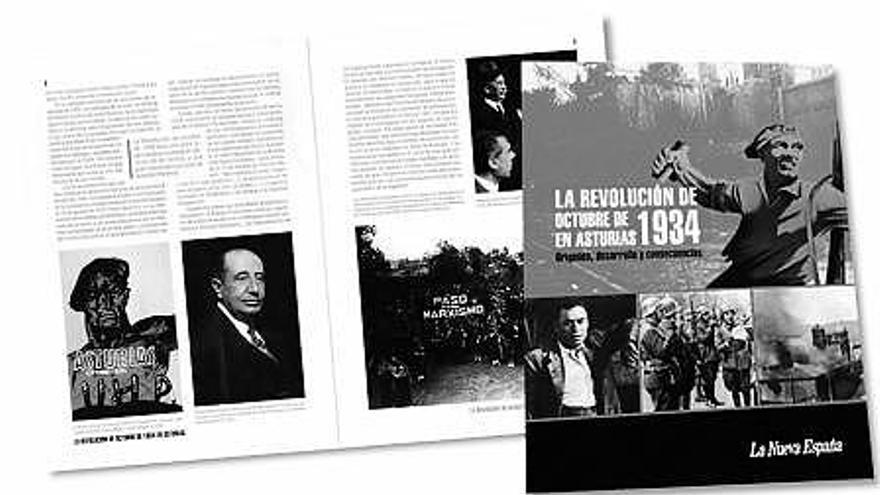 Cubiertas y páginas del coleccionable «La Revolución de Asturias de 1934».