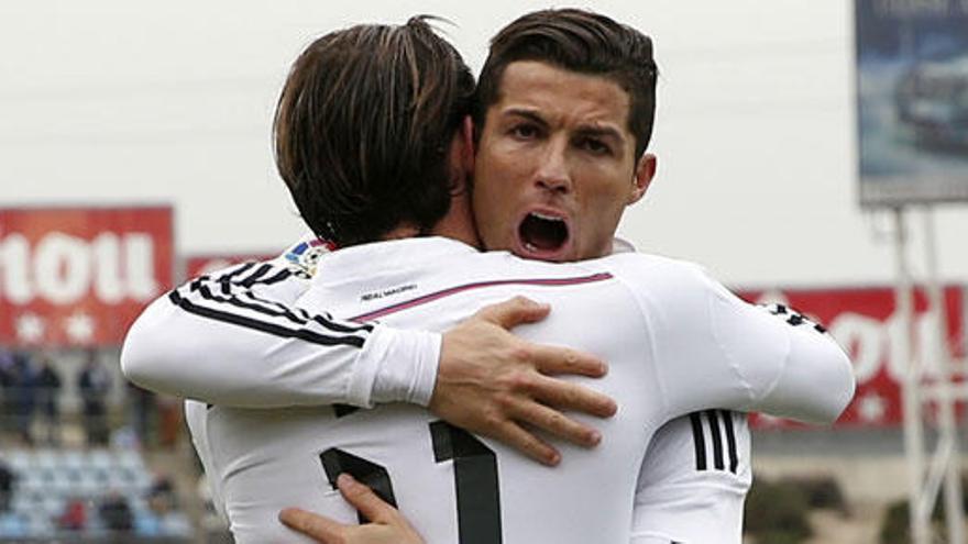 Cristiano celebra uno de sus goles contra el Getafe.