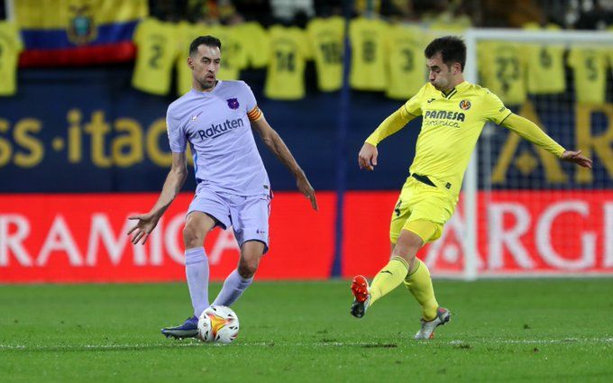 Sergio Busquets en el choque de ida en La Cerámica