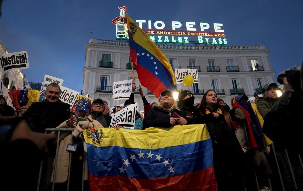 La manifestación convocada en Madrid para apoyar a Edmundo González como presidente electo de Venezuela, en imágenes