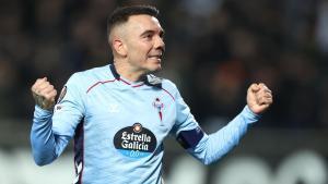 THESSALONIKI (Greece), 19/02/2026.- Iago Aspas of Celta celebrates scoring the 0-1 goal during the UEFA Europa League play-offs, 1st leg soccer match between PAOK and Celta Vigo in Thessaloniki, Greece, 19 February 2026. (Grecia, Salónica) EFE/EPA/ACHILLEAS CHIRAS