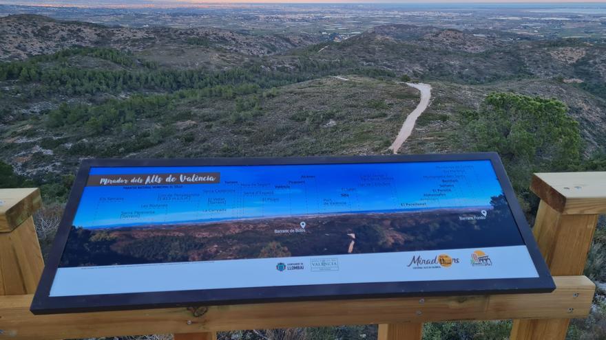 Llombai crea la Ruta dels Miradors con un trazado que ofrece vistas privilegiadas