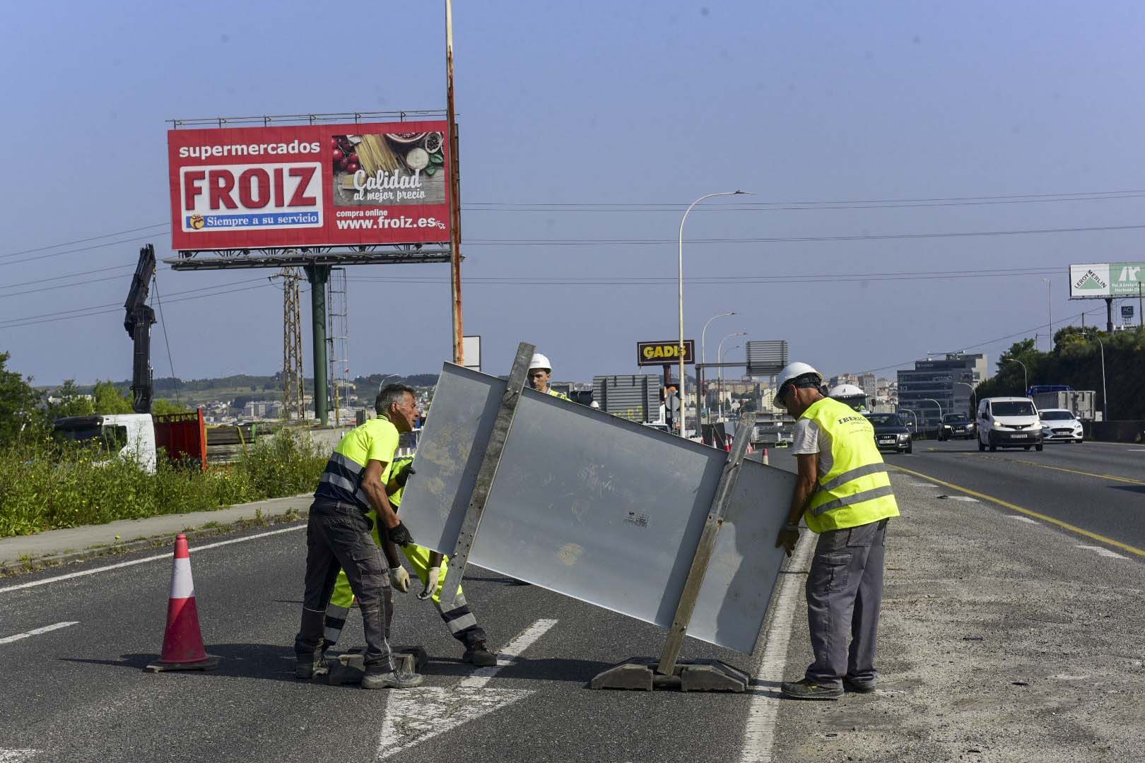 Cortes de tráfico en el acceso a A Zapateira por las obras de remodelación de Alfonso Molina