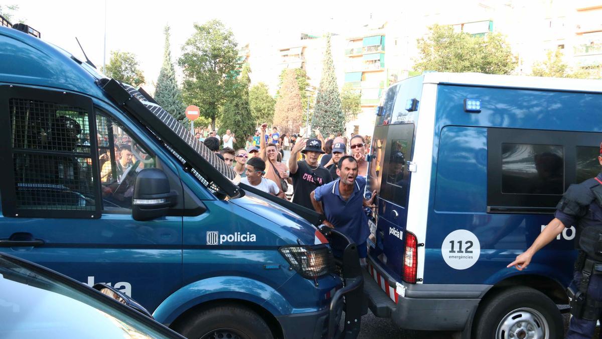 Protestes durant una visita de Vox a Girona