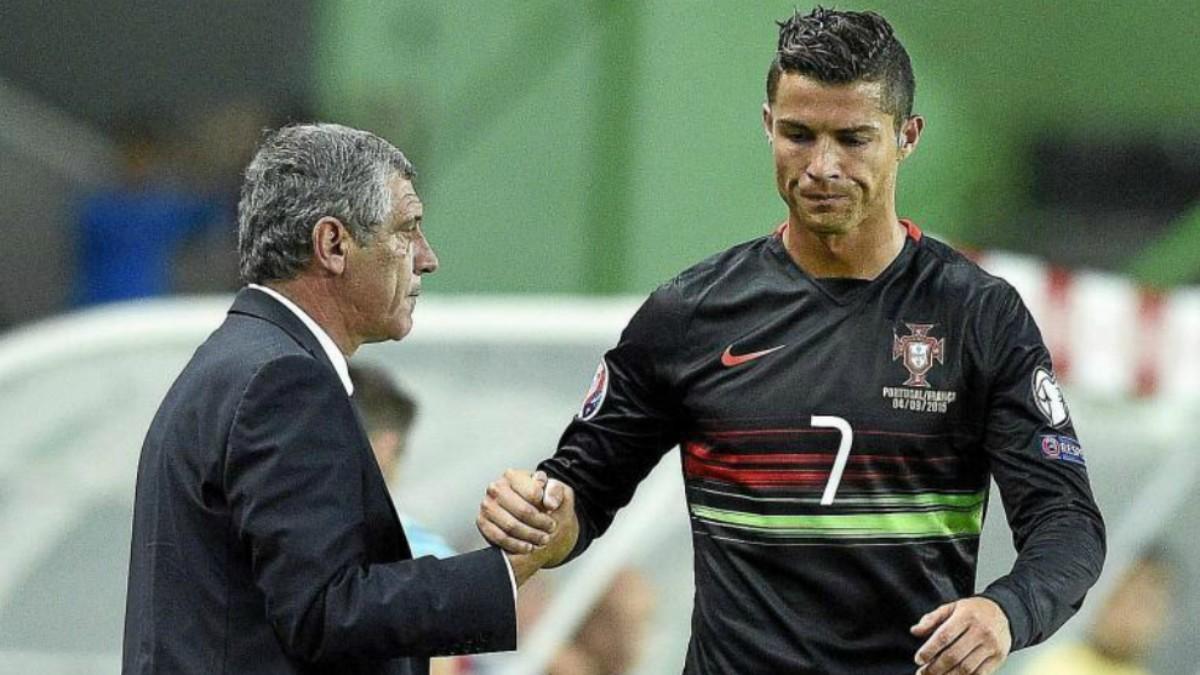 Fernando Santos y CR7