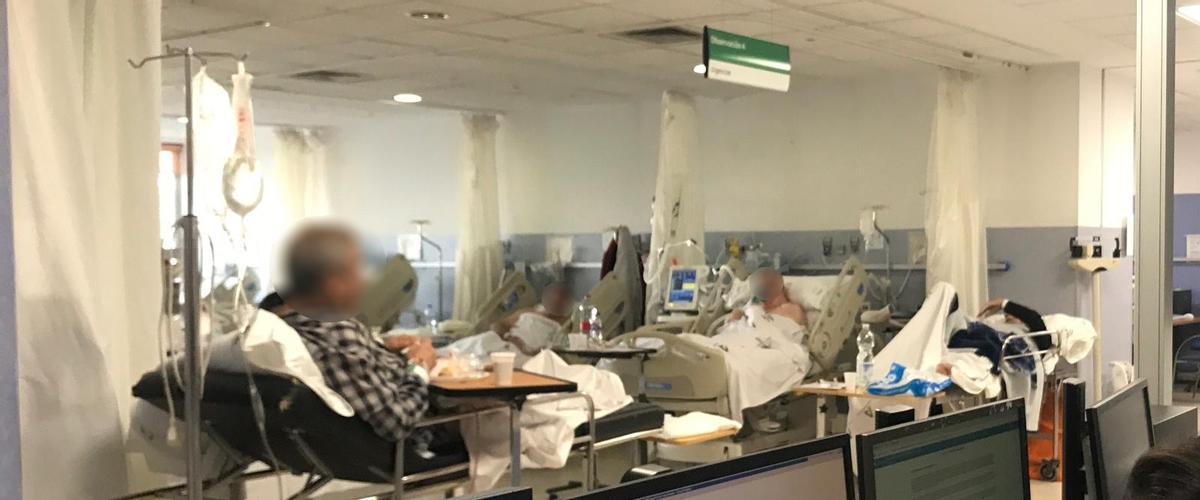 Interior de las urgencias del Hospital Clinico