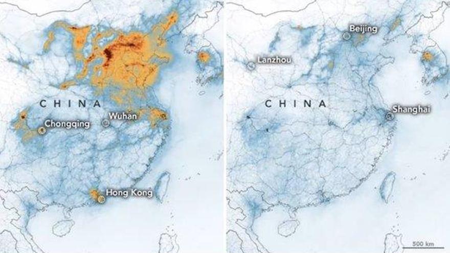 La NASA confirma la disminución de contaminación en China por el coronavirus