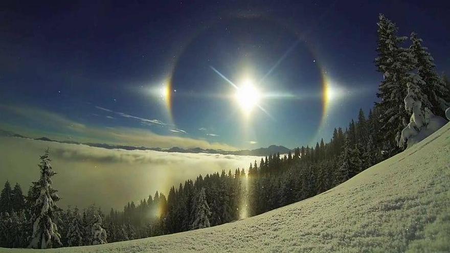 Efectos ópticos del invierno: los halos solares