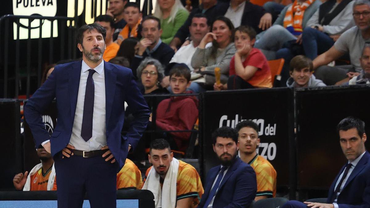 Álex Mumbrú, en el partido entre el Valencia Basket y el Covirán Granada