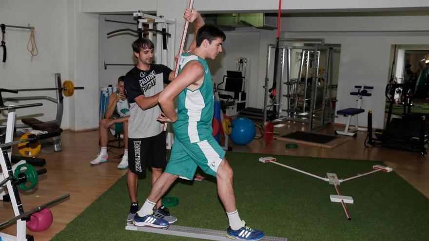 Carlos Suárez durante una sesión la pasada temporada.