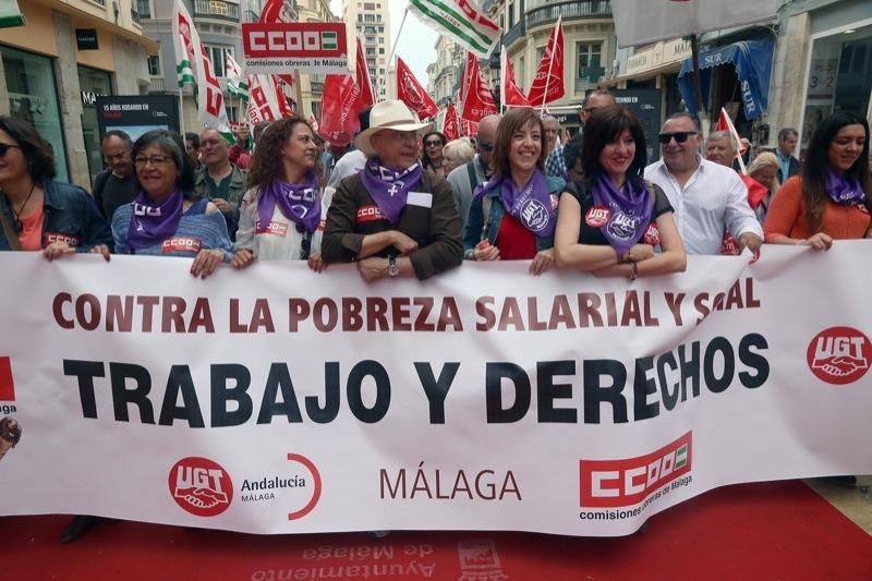 Manifestación del Primero de Mayo en Málaga