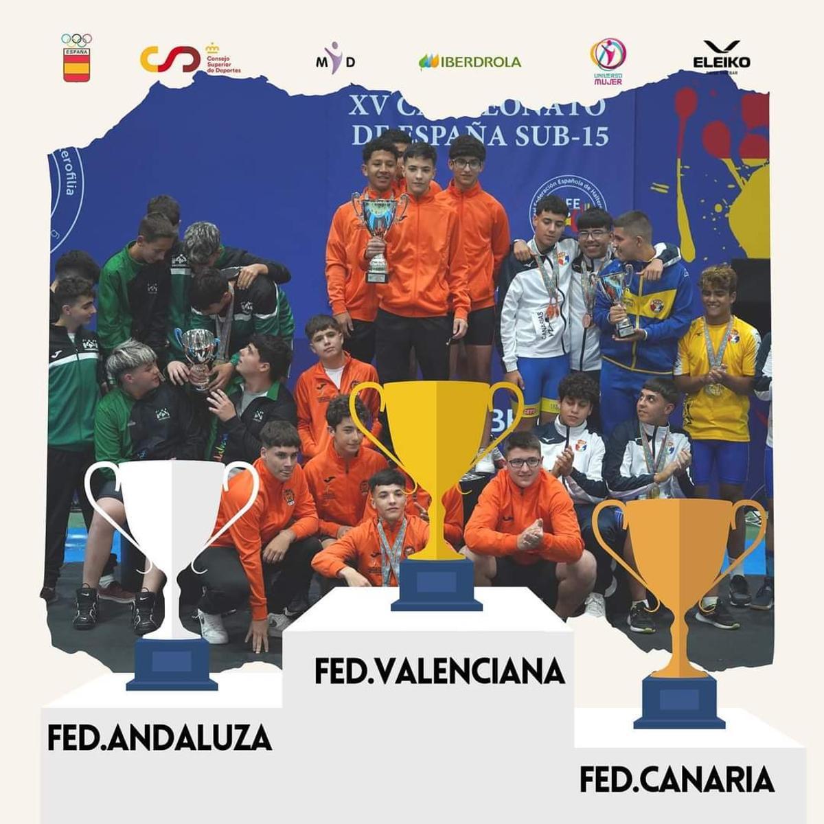 La Federación Valenciana fue la ganadora de la categoría masculina con 404,12 Puntos Élite.