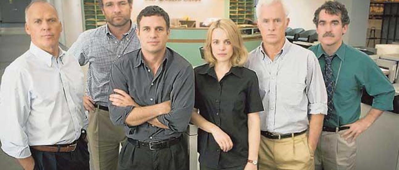 Los periodistas de ´Spotlight´, galardonada con el Oscar a la mejor película.