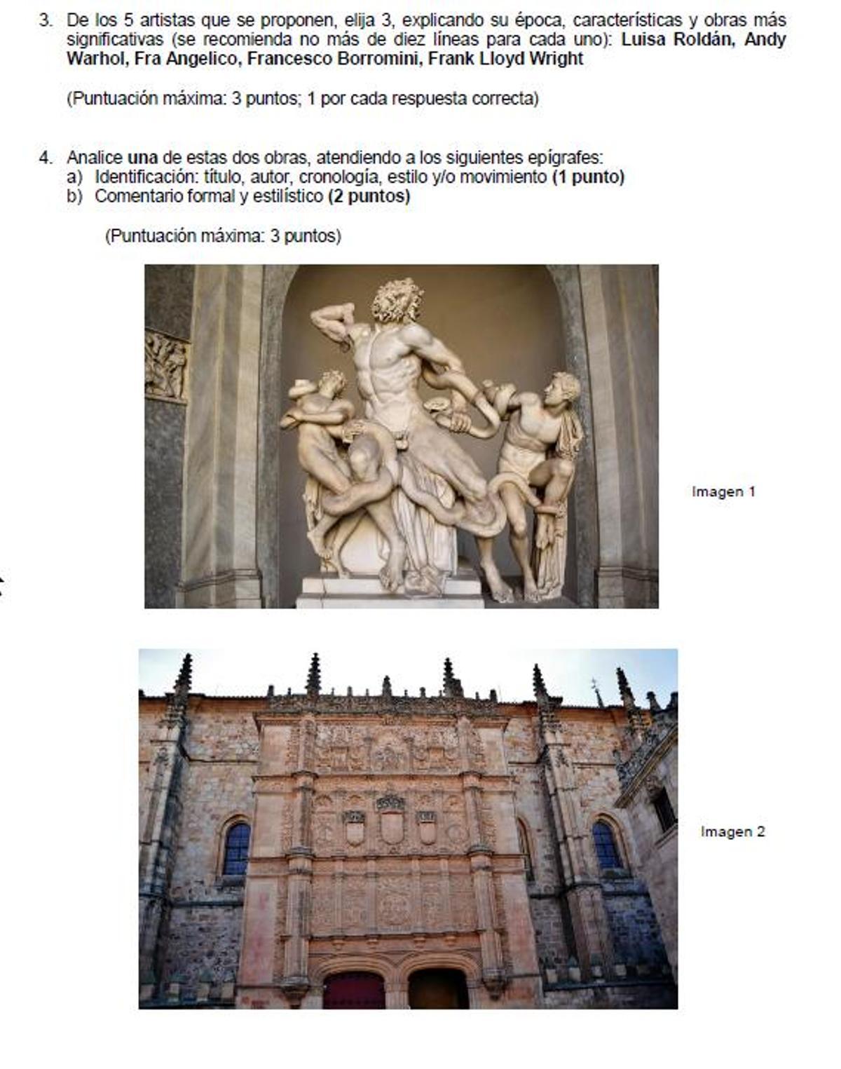 Bloques III Y IV del examen de Historia del Arte de la PAU 2026 en Madrid