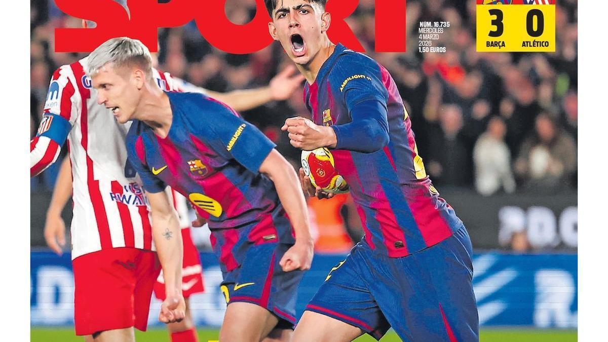 La portada de SPORT de hoy miércoles, 4 de marzo de 2026 La portada de SPORT de hoy miércoles, 4 de marzo de 2026