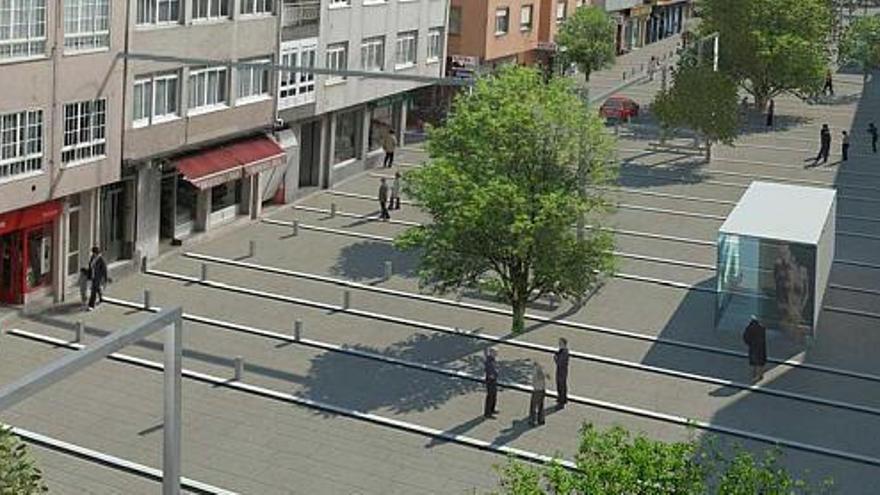 Imagen virtual del bulevar de la avenida de Finisterre.