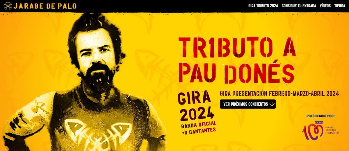 El cartel de la gira de Jarabe de Palo en homenaje a Pau Donés