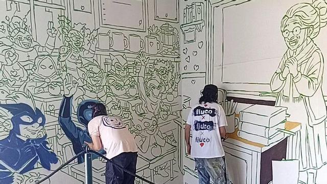Mural con mensaje en el colegio de Figueiroa | CEDIDA