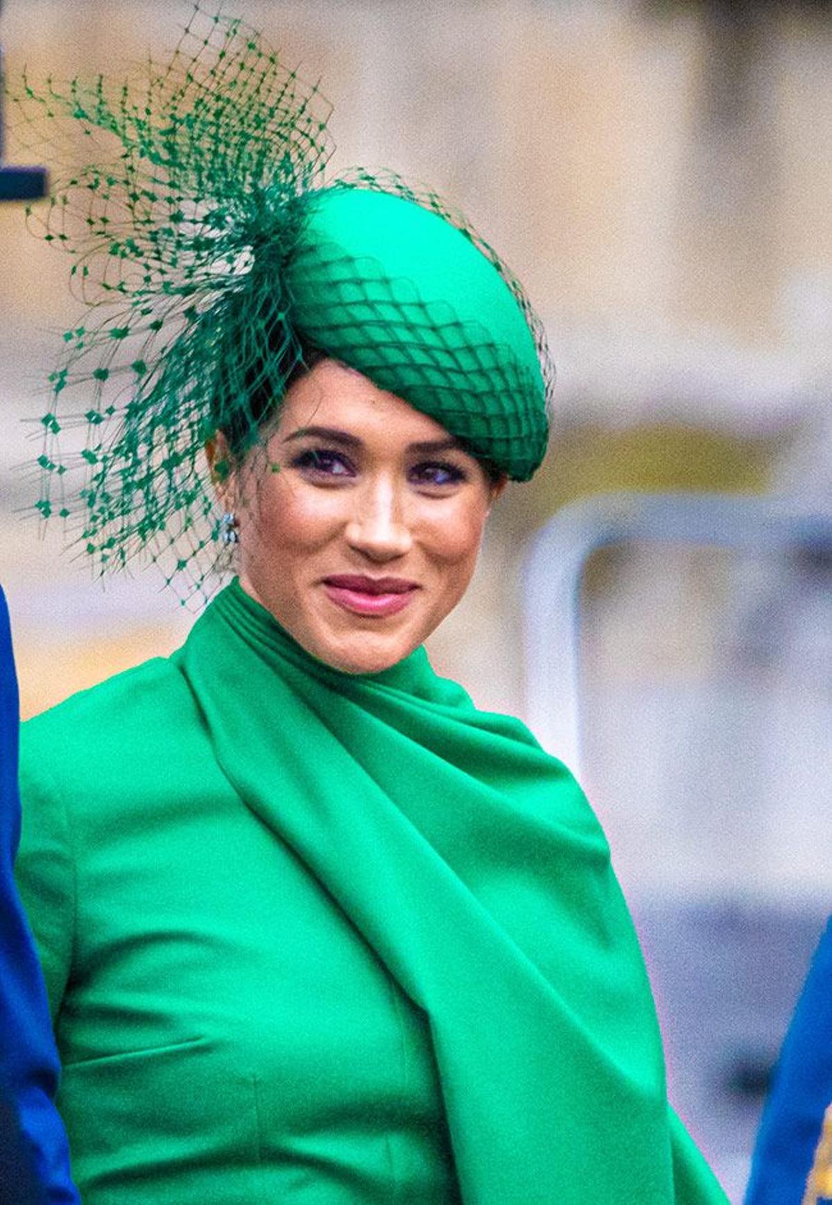 Meghan Markle, durante la ceremonia de la Commonwealth 2020