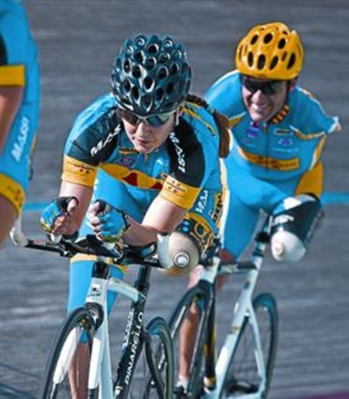Raquel Acinas s’entrena en el velòdrom d’Horta, dilluns passat. Raquel Acinas s’entrena en el velòdrom d’Horta, dilluns passat.
