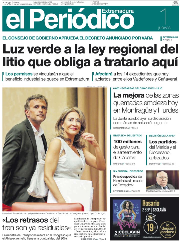 Consulta la portada correspondiente al día 1 de septiembre del 2022