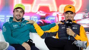 Alonso y Norris, el pasado año durante el GP de Las Vegas