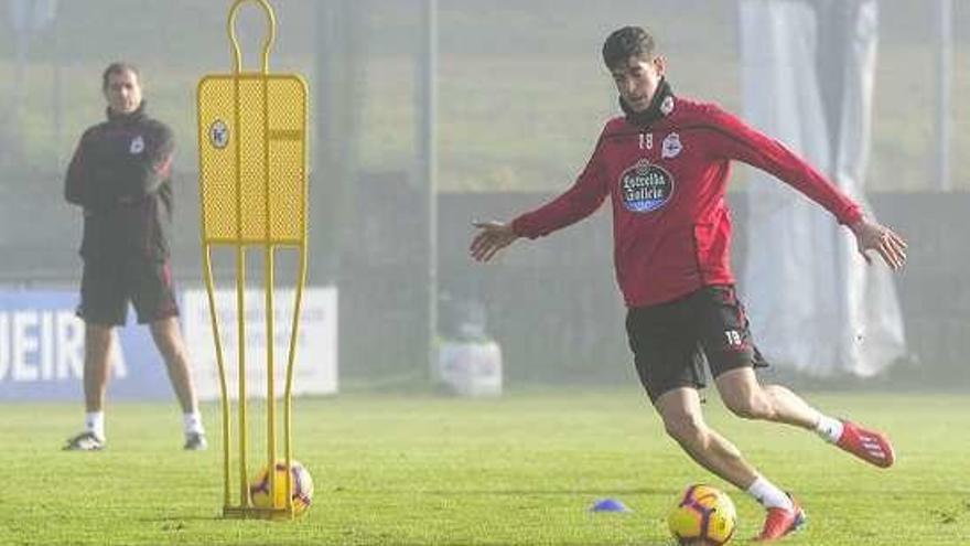 Carlos Fernández, en Abegondo.