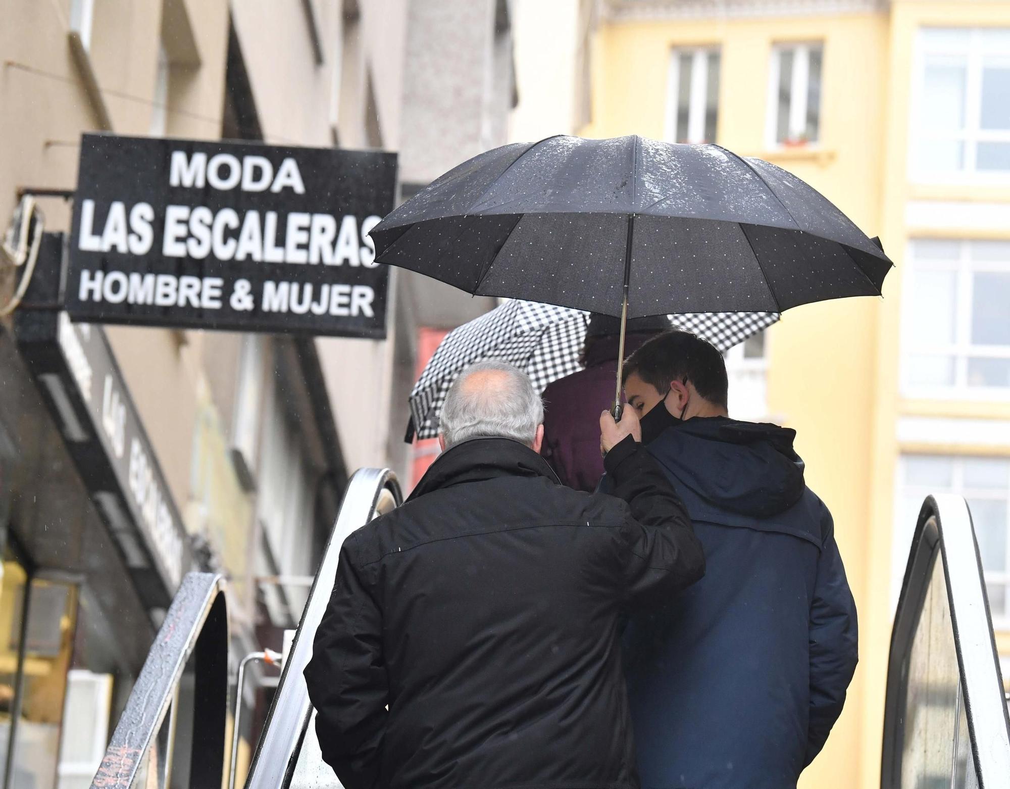 Jornada lluviosa en A Coruña