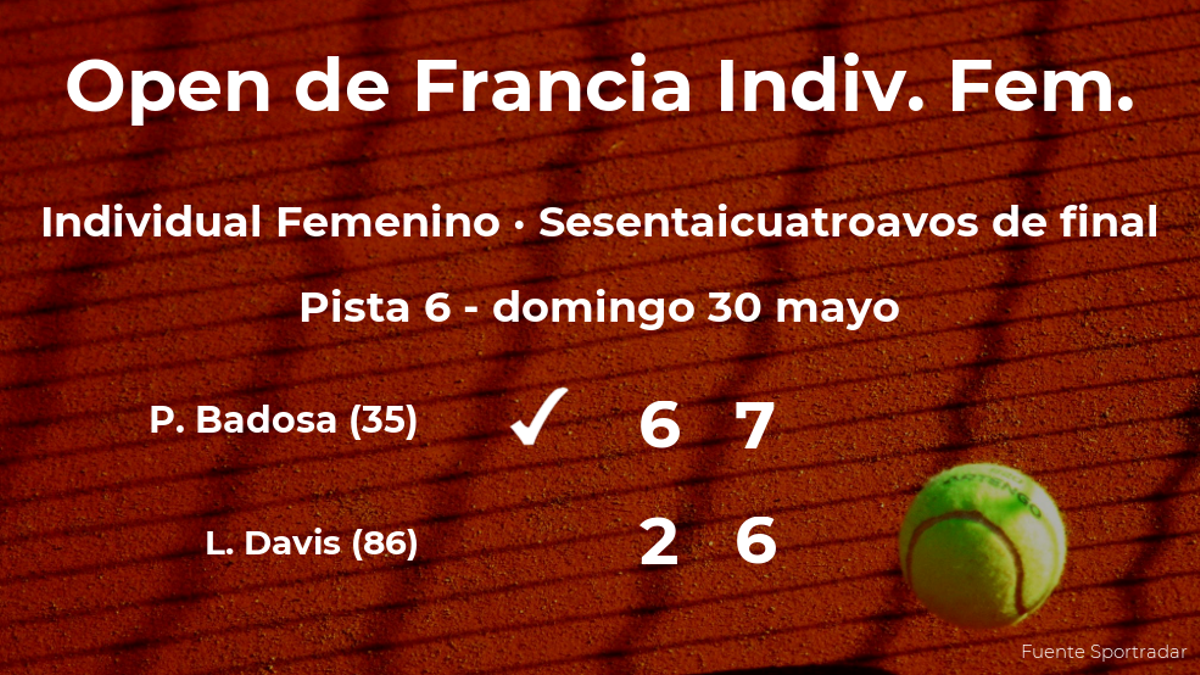 La tenista Paula Badosa pasa a la próxima fase de Roland-Garros tras vencer en los sesentaicuatroavos de final