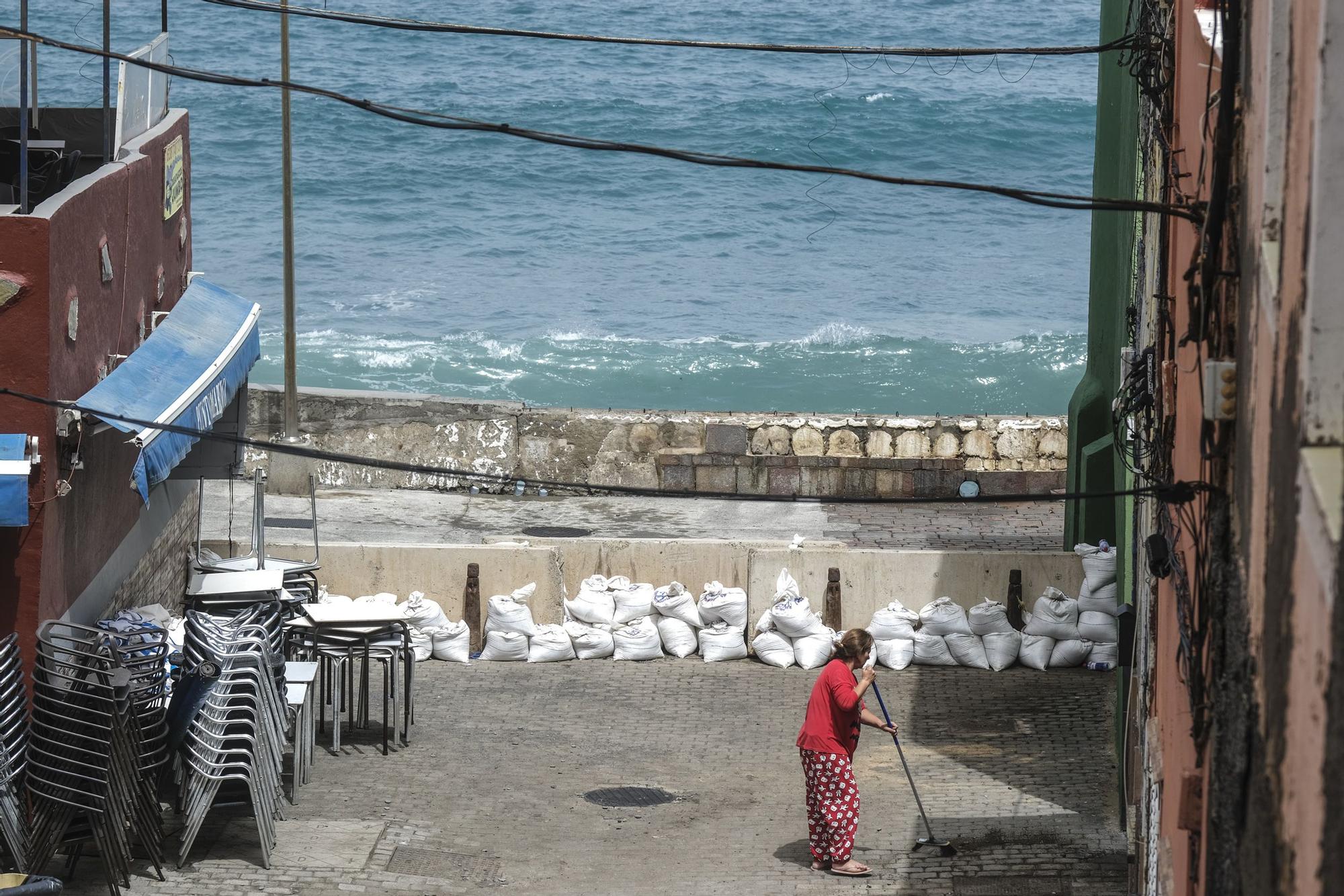 Consecuencias del temporal de mar en San Cristóbal