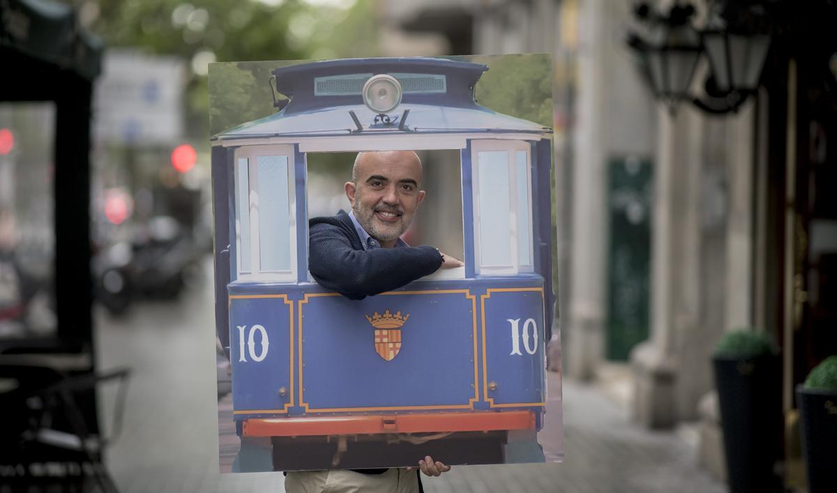 Barcelona. 22.05.2023. Política. El candidato a la alcaldía de Barcelona por el Partido Popular, Daniel Sirera, tras la entrevista con El Periódico. Fotografía de Jordi Cotrina