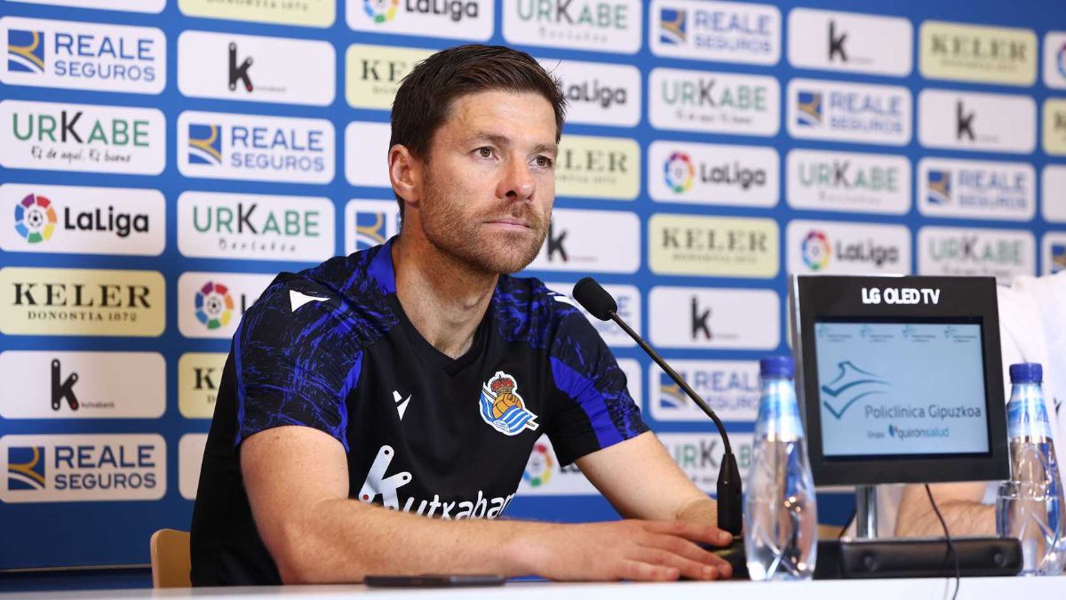 Xabi Alonso en rueda de prensa