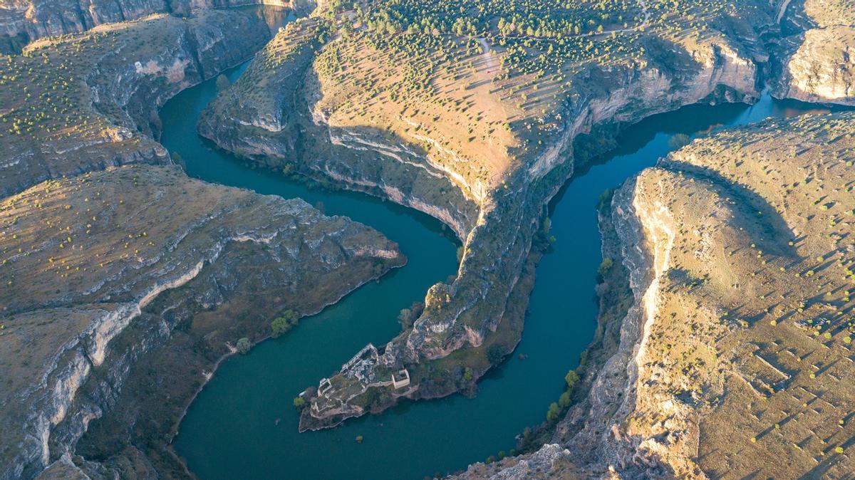 Vista de pájaro del Cañón del Río Lobos.