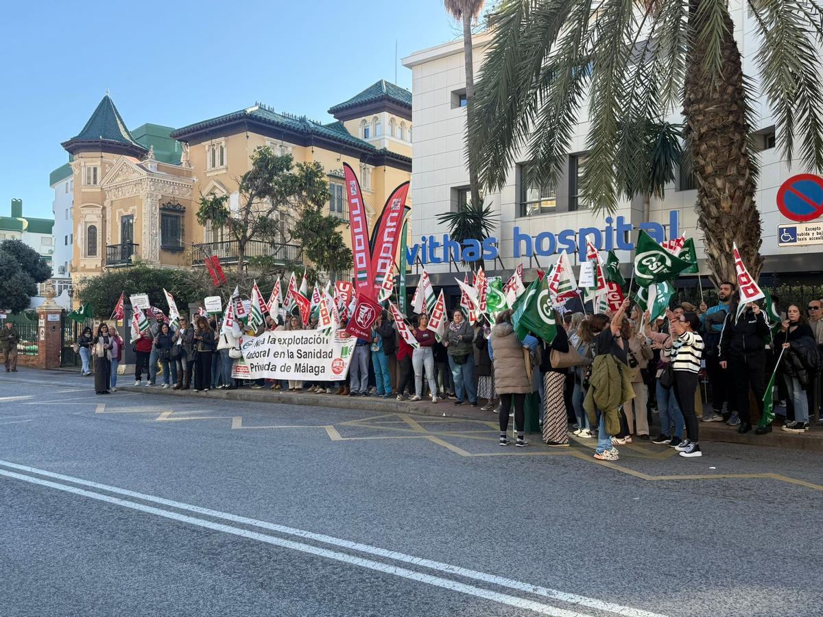 Concentración de este marte frente al Hospital Vithas Málaga