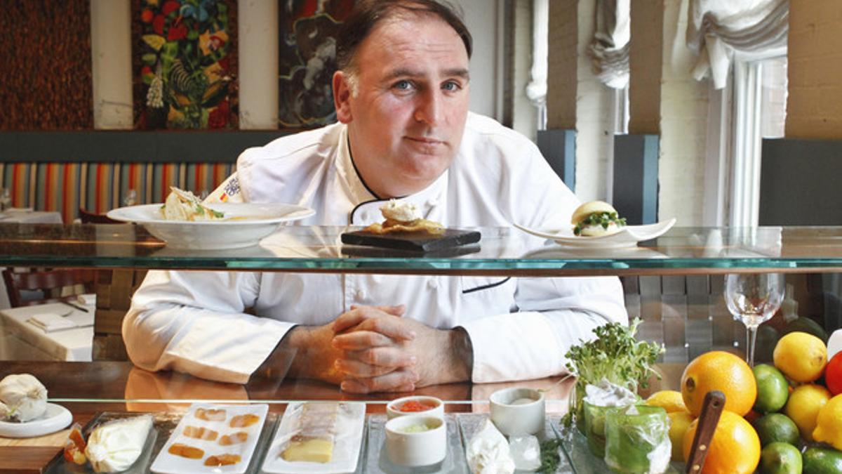 El chef José Andres, en su restaurante Minibar, en Washington, en una imagen de archivo.