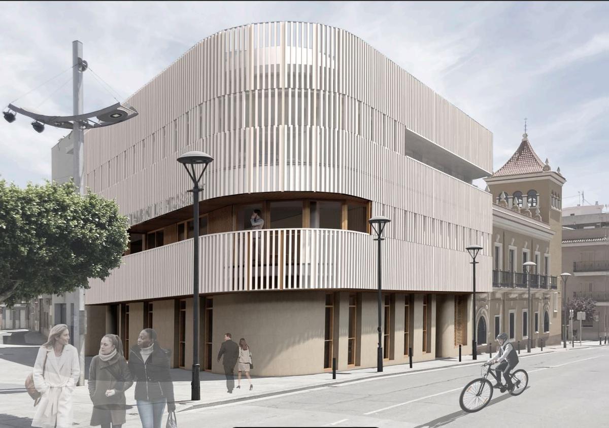 Recreación virtual de la reforma del Ayuntamiento de Picassent.