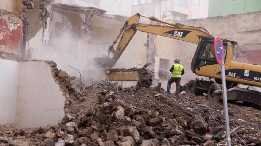 Una de las viviendas que fueron demolidas en el barrio de Miraflores, en Santa Cruz de Tenerife.